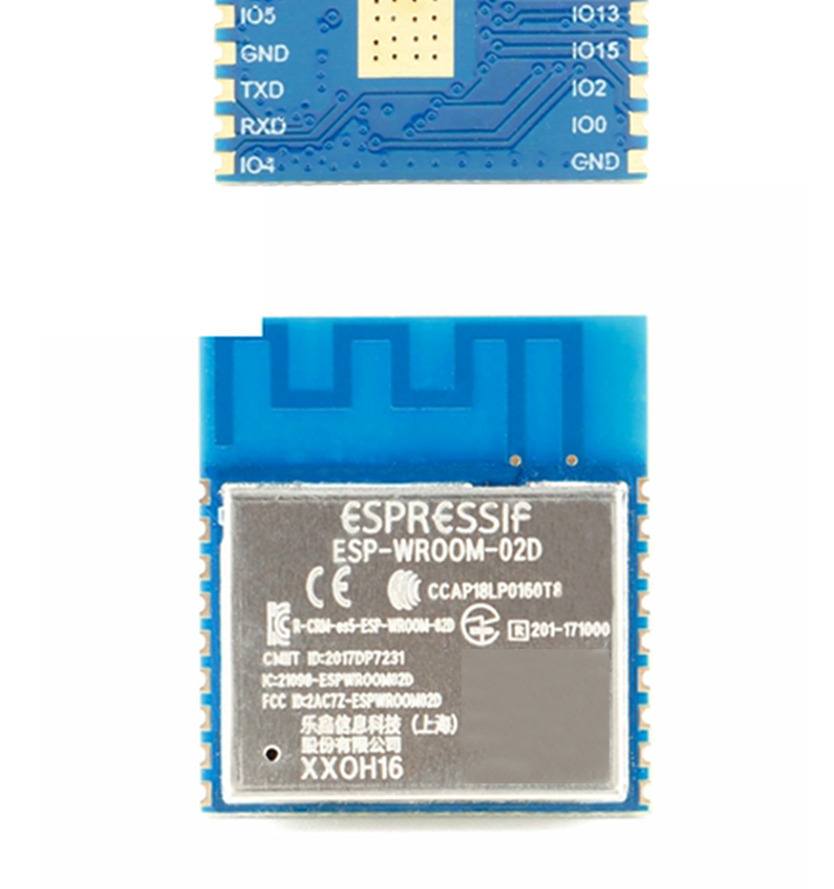 esp8266乐鑫官网ESP-WROOM-02D/02U无线wifi模组集成ESP8266EX的贴片式模组
